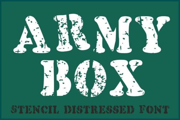 Army Box: The Definitive Stencil Distressed Font for Authentic Military Design