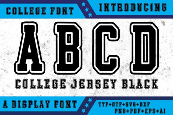 College Jersey Black: Energize Your Designs with a Bold, Dynamic Typeface