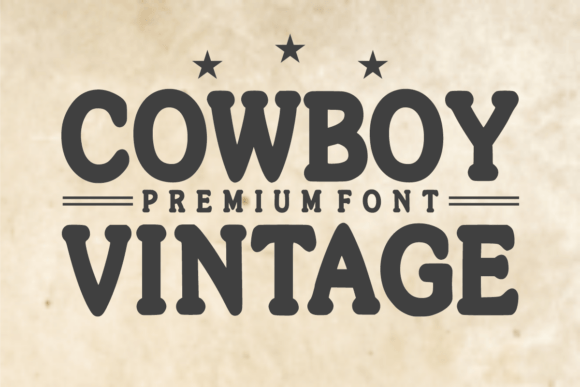 Cowboy Vintage: A Bold Display Font for the American West