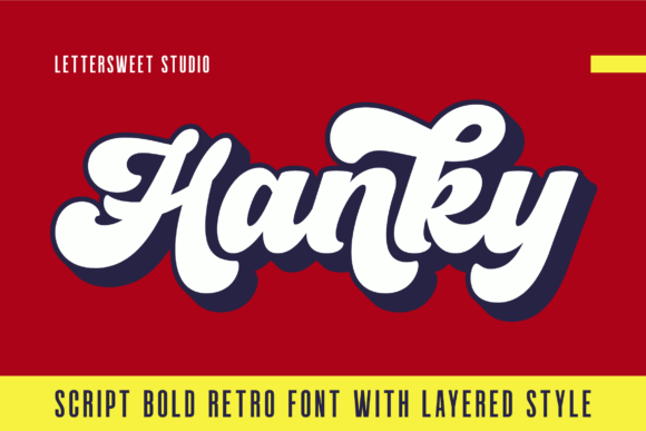 Hanky: A Bold Retro Script Font for Vintage Designs