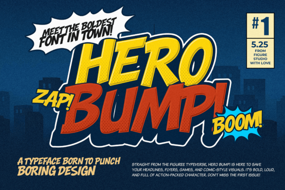 Hero Bump: The Comic Display Font That Packs a Punch