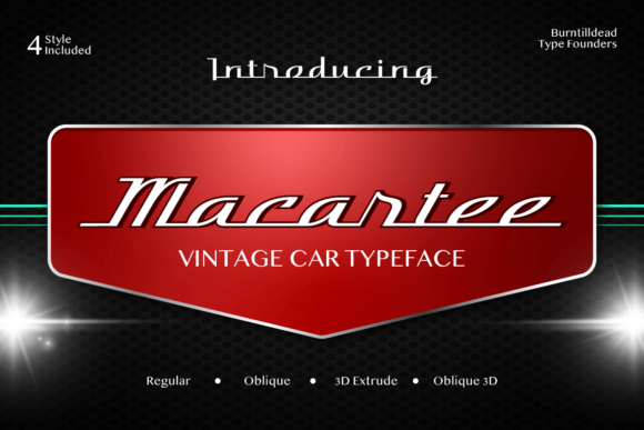 Macartee: The Vintage Automotive Typeface That Delivers Speed and Style