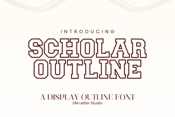 Scholar Block Outline: The Modern Twist on Classic Varsity Typography