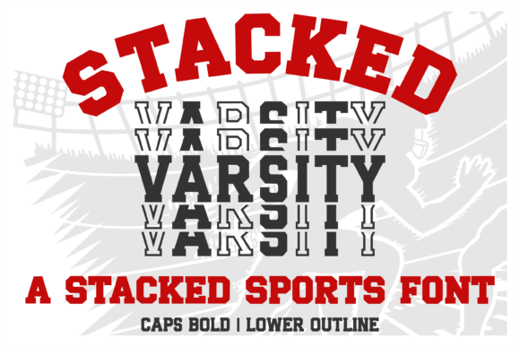 Stacked Varsity: Bold Typography for Sports