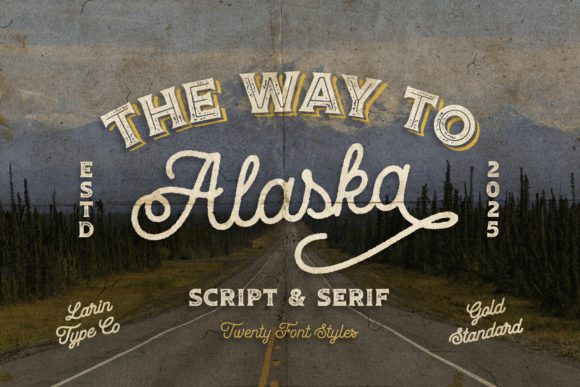 Way to Alaska: A Vintage Font Collection for Authentic Branding